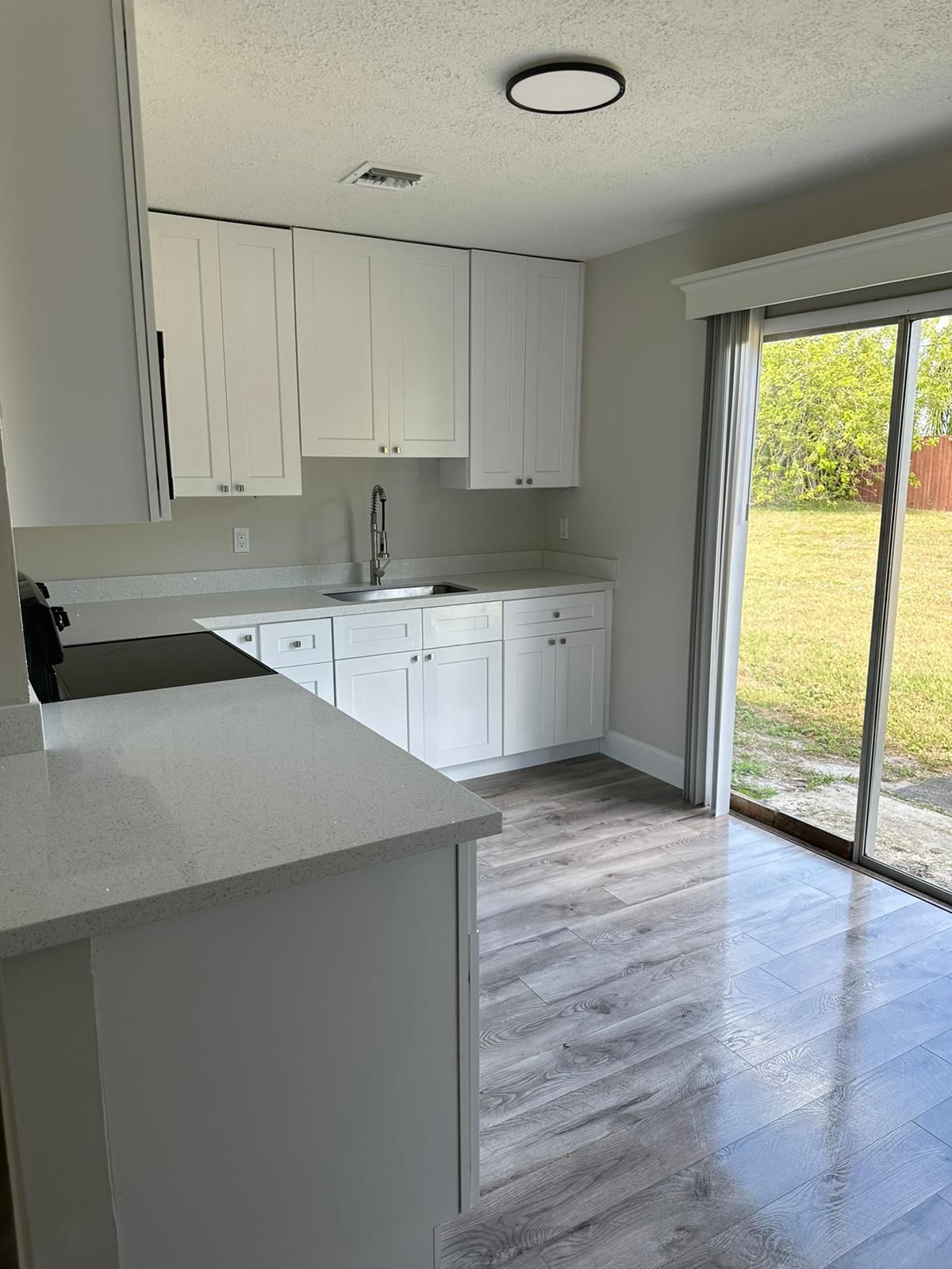 Bright spotless kitchen after cleaning