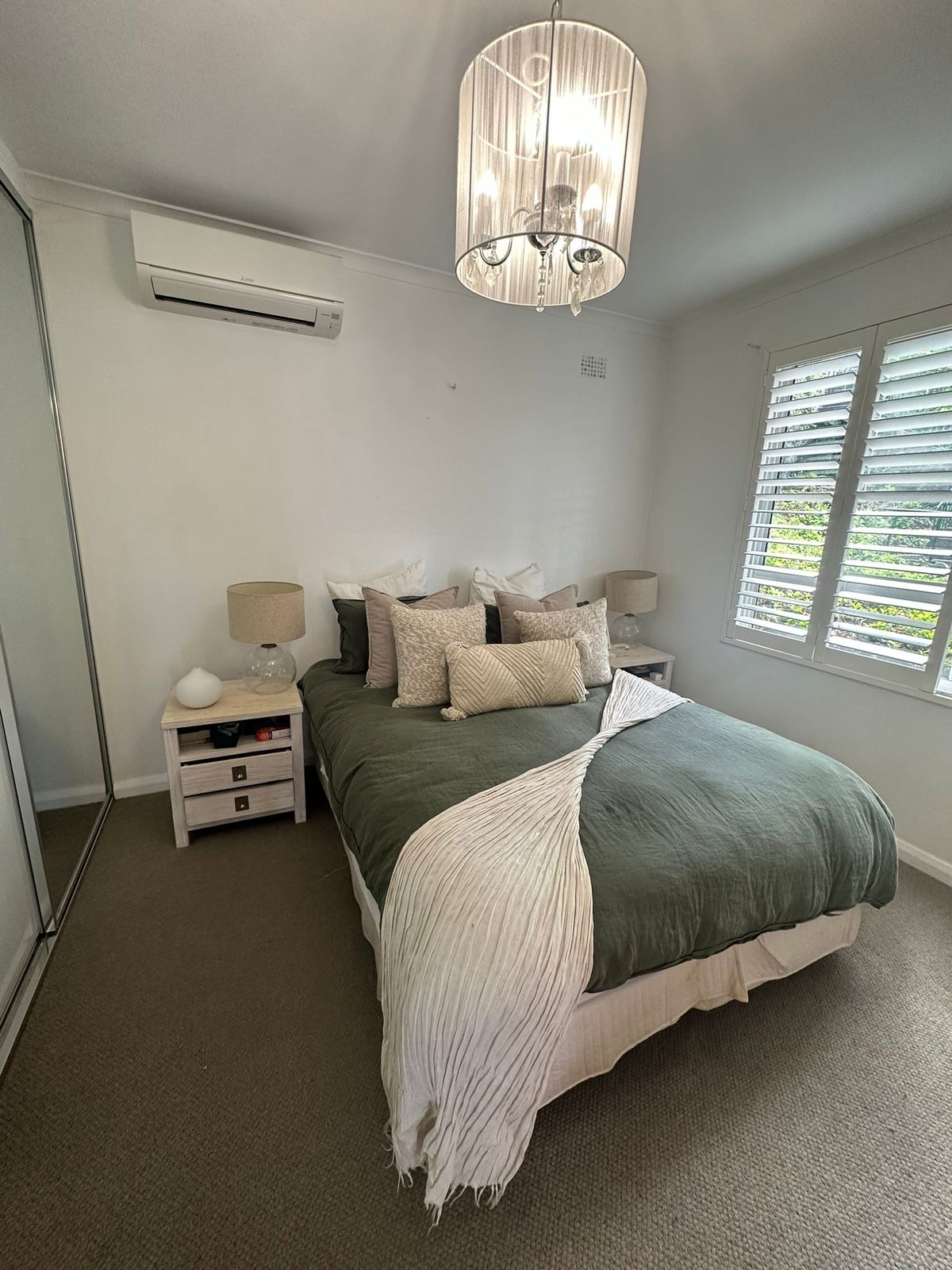 Styled bedroom prepared for guests
